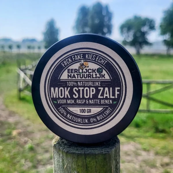 Mok Stop Zalf op paal weide Mok Stop Zalf op paal weide