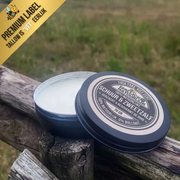 Tallow Schuur & Zweet Zalf op omheining open Tallow Schuur & Zweet Zalf op omheining open