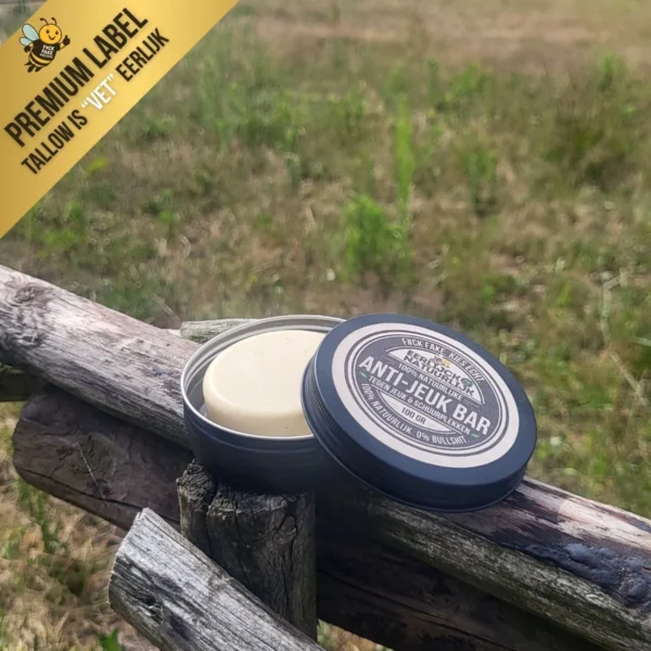 Tallow anti jeuk Shampoo Bar open op omheining Tallow anti jeuk Shampoo Bar open op omheining